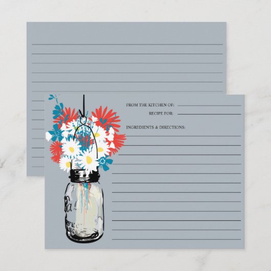Mason Jar Recipe Card (Vorne/Hinten)