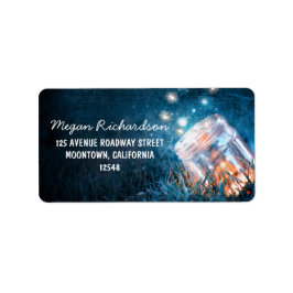 Mason Jar romantische Nachtleuchten Adressetikett