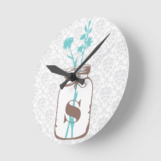 Mason Jar Runde Wanduhr (Winkel)