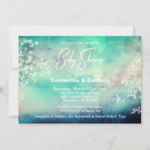 *~* Mason Jar Rustic Baby Breath Baby Dusche Einladung (Rückseite)