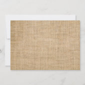 Mason Jar Rustic Burlap Country Wedding Einladung (Rückseite)
