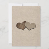 Mason Jar Rustic Country Burlap Wedding Einladung (Rückseite)