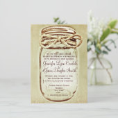 Mason Jar Rustic Country Wedding Einladungen (Stehend Vorderseite)