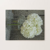 Mason Jar Rustic Hydrangeas Floral Fotografie Puzzle (Horizontal)