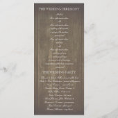 Mason Jar Rustic Lights Barn Hochzeitsprogramme Programm (Rückseite)