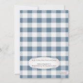 Mason Jar Rustic Stars Blue Gingham Brautparty Einladung (Rückseite)