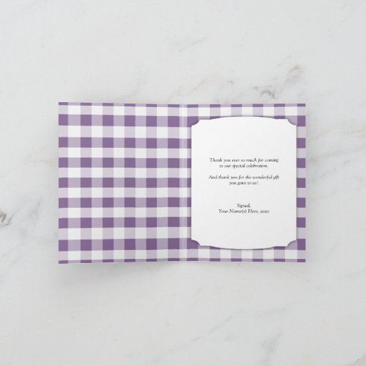 Mason Jar Rustic Stars Lila Danke Karten (Innenseite)