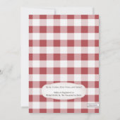 Mason Jar Rustic Stars Red Gingham Brautparty Einladung (Rückseite)