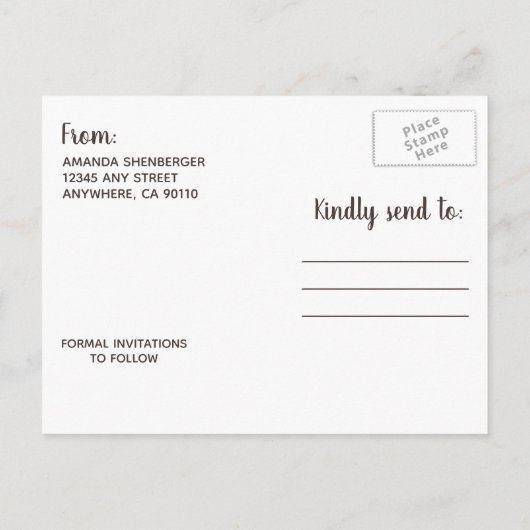 Mason Jar Rustic Sunflower Save the Date Postkarte (Rückseite)