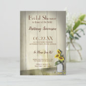 MASON JAR RUSTIKLANG MIT SONNENBLUMEN EINLADUNG (Stehend Vorderseite)