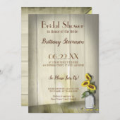 MASON JAR RUSTIKLANG MIT SONNENBLUMEN EINLADUNG (Vorne/Hinten)