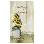 MASON JAR RUSTIKLANG MIT SONNENBLUMEN KLEINE GESCHENKTÜTE (Rückseite)