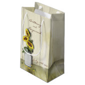 MASON JAR RUSTIKLANG MIT SONNENBLUMEN KLEINE GESCHENKTÜTE (Rückseite Schrägansicht)