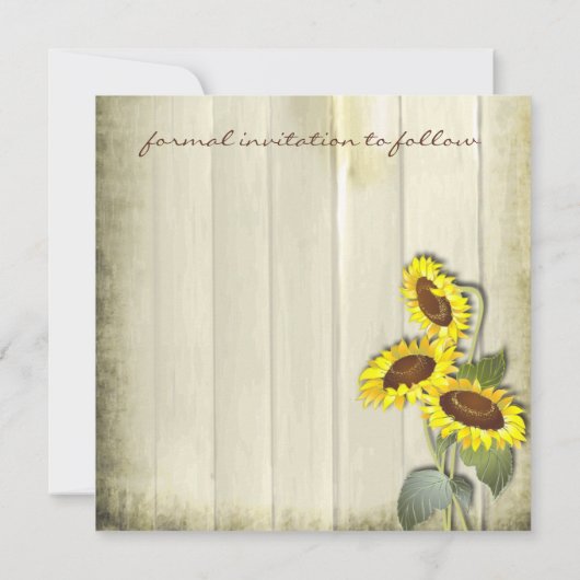 MASON JAR RUSTIKLANG MIT SONNENBLUMEN SAVE THE DATE (Rückseite)