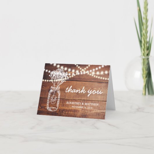 MASON JAR, RUSTISCHES LAND, DANKE (Vorderseite)