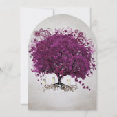 Mason Jar Sangria HerzLeaf Firefly Tree Wedding Einladung (Rückseite)