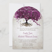 Mason Jar Sangria HerzLeaf Firefly Tree Wedding Einladung (Vorderseite)