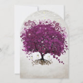 Mason Jar Sangria HerzLeaf Firefly Tree Wedding Einladung (Rückseite)