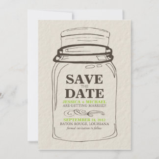 Mason Jar Save the Date