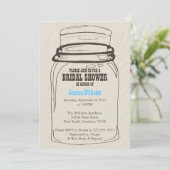 Mason Jar Save the Date (Stehend Vorderseite)