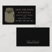 Mason Jar, Save the Date Begleitkarte (Vorne/Hinten)