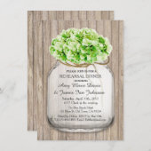 Mason Jar Scheunenholz Probe Dinner lädt hyd4 Einladung (Vorne/Hinten)