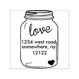 Mason Jar selbstgefällige Briefmarke Permastempel