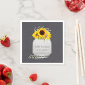 Mason Jar Sonnenblumen Hochzeitspapier Napkins Serviette (Beispiel)