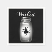 Mason Jar Spider Halloween Napkin Serviette (Vorderseite)