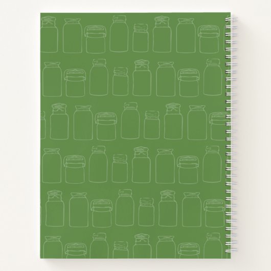 Mason Jar Spiral Notebook Canning Journal Notizblock (Rückseite)