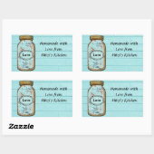 Mason Jar Sticker/Labels personalisieren. Rechteckiger Aufkleber (Blatt)