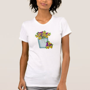 Mason Jar Stiefmütterchen-Shirt T-Shirt