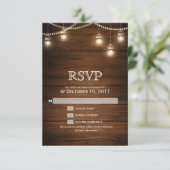 Mason Jar Streichholz Hochzeit RSVP Karte (Stehend Vorderseite)