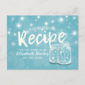 Mason Jar String Light Floral Brautparty Rezept Einladungspostkarte