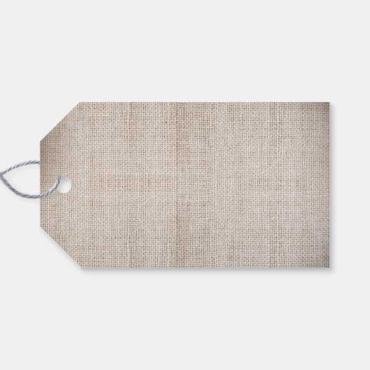 Mason Jar String Lights Burlap Wedding Geschenkanhänger (Rückseite Horizontal)