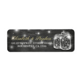 Mason Jar String Lights Chalkboard Wedding Address (Vorne)