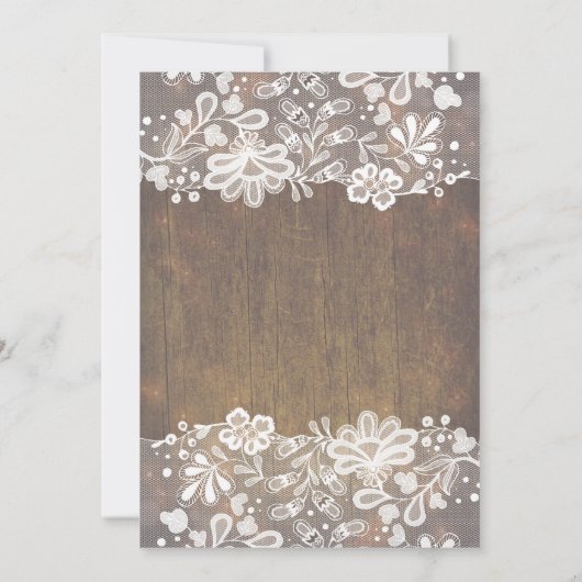 Mason Jar String Lights Lace Engagement Party Einladung (Rückseite)