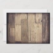 Mason Jar String Lights Rustic Wood Wedite Einladu Einladung (Rückseite)