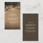 Mason Jar String Lights Rustikal Visitenkarte (Vorne/Hinten)