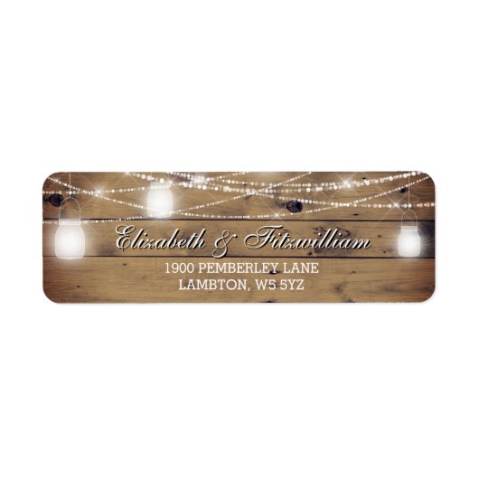 Mason Jar String Lights Rustikales Holzland (Vorne)