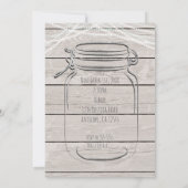 Mason Jar & String Lights Rustische Einladung (Rückseite)