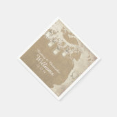 Mason Jar String Lights Tree Burlap Napkins Serviette (Ecke)