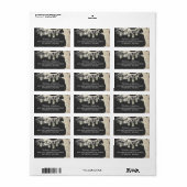 Mason Jar String Lights Tree Chalk Board Labels Adressaufkleber (Vorne)