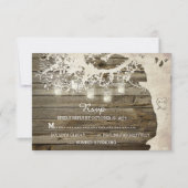Mason Jar String Lights Tree Rustic Barn Wood UAWG RSVP Karte (Vorderseite)