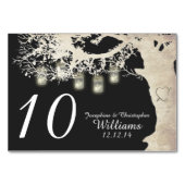 Mason Jar String Lights Tree Tischnummer (Vorderseite)