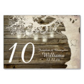 Mason Jar String Lights Tree Tischnummer (Vorderseite)