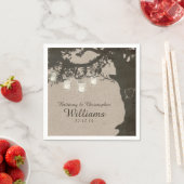 Mason Jar String Lights Tree Vintag Napkins Serviette (Beispiel)