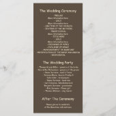 Mason Jar String Lights Tree Wedding Programs Programm (Rückseite)