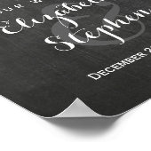 Mason Jar String Lights Wedding Welcome Empfang Poster (Ecke)