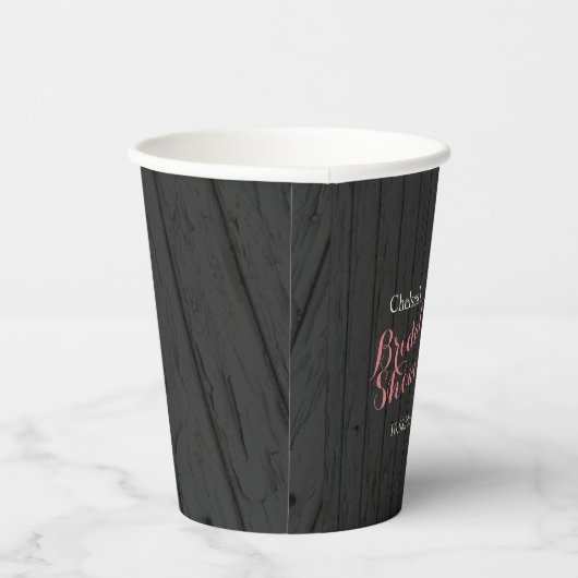 Mason Jar Stylish Rose Bridal Shower  Pappbecher (Rechts)